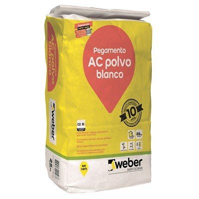 Weber Pegamento A-C polvo blanco 24.5 Kg
